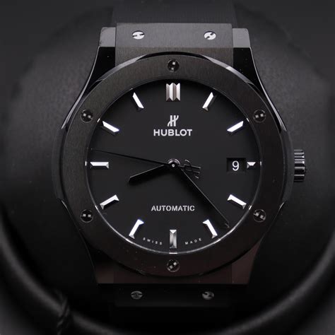 hublot classic aerofusion black magic|hublot classic fusion black dial.